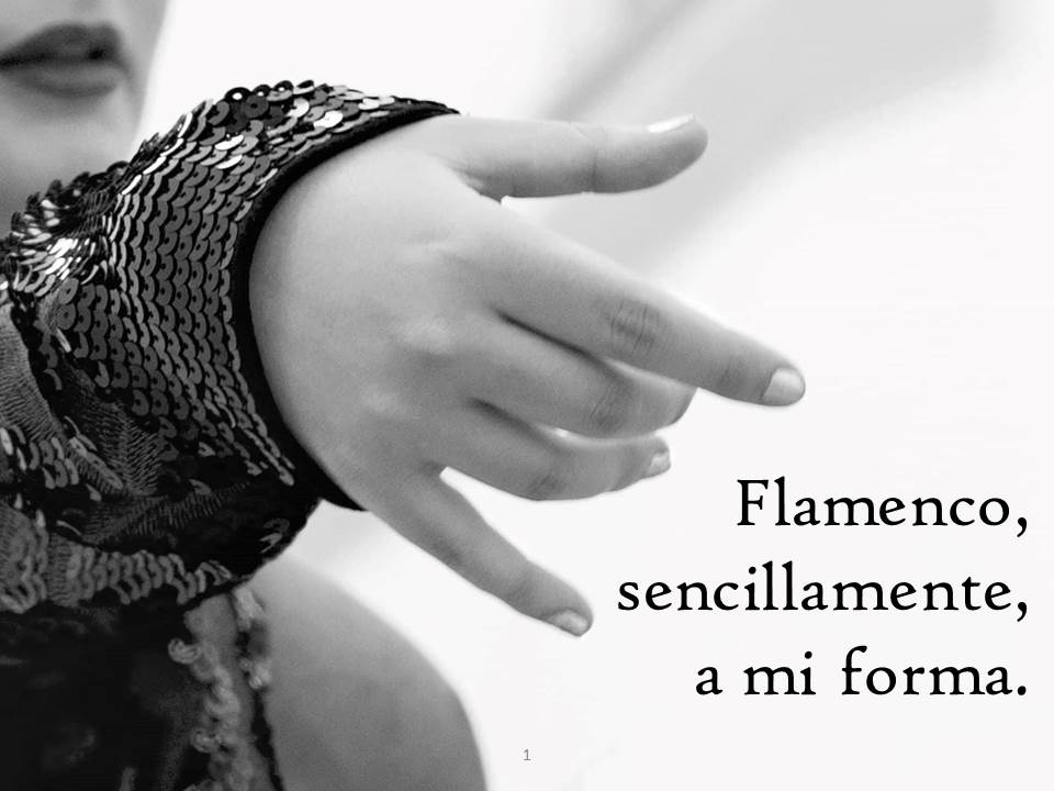 Flamenco, sencillamente, a mi forma.